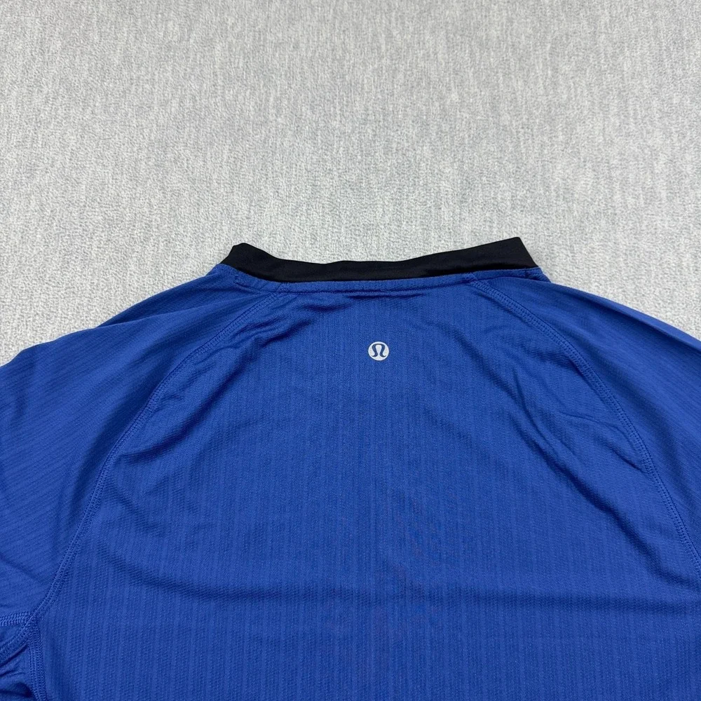 Lululemon Shirt Mens Small Blue Stretch Performance Running Athletic Gym Workout